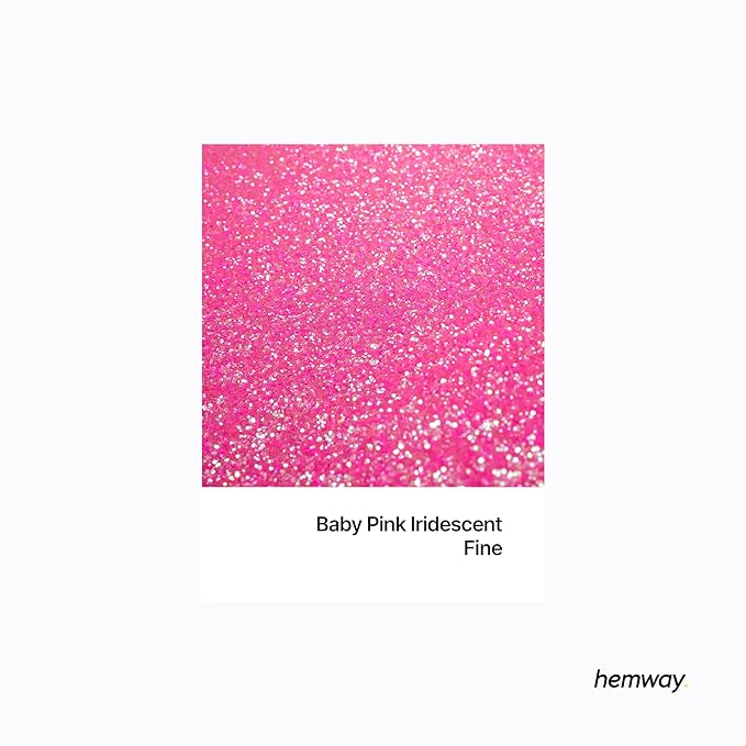 Hemway Premium Glitter Shaker - Baby Pink Iridescent | 130g Fine Metallic Flake Sequins for Resin & Epoxy Crafts | Craft Supplies for Tumblers, Festival, Art
