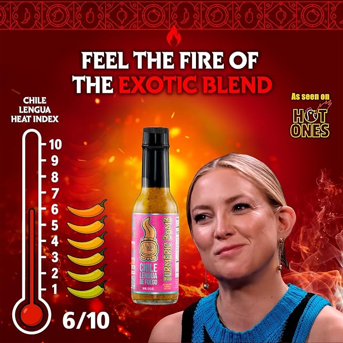 Spicy Trio Celebrity Variety Pack – Bhutila Fire, Turmeric Bomb, & Chicho-Ghost – Hot Ones Featured – Artisan Honduran Hot Sauces – 3-Pack Gift Set