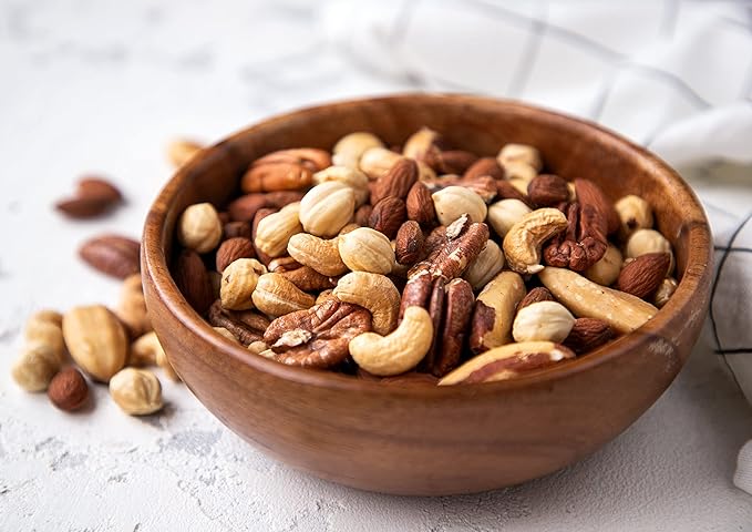 Organic Deluxe Nuts Mix, 8 Pounds ??A Blend of Dry Roasted Pecans, Cashews, Filberts, Almonds and Brazil Nuts with Himalayan Salt. Non-GMO, Oven Roasted and Lightly Salted. No Oil Added, Kosher, Bulk