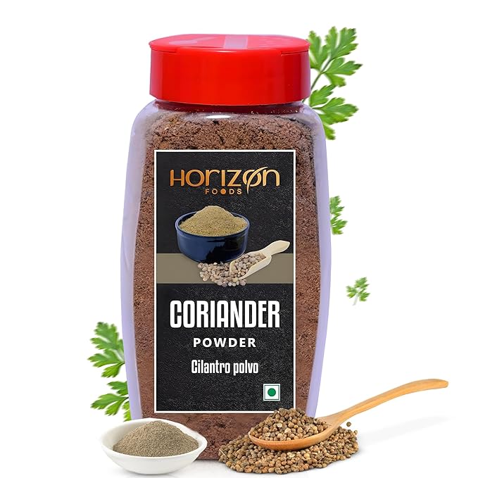 Horizon Foods Premium Red Chili Powder - 200g Indian Spice Blend for Tikka Masala Sauce, Mexican Oregano & Mixed Vegetables. Perfect Seasoning with Guajillo Chiles & Ancho Chili Flakes in Your Indian Spice Box (200g, Coriander Powder)