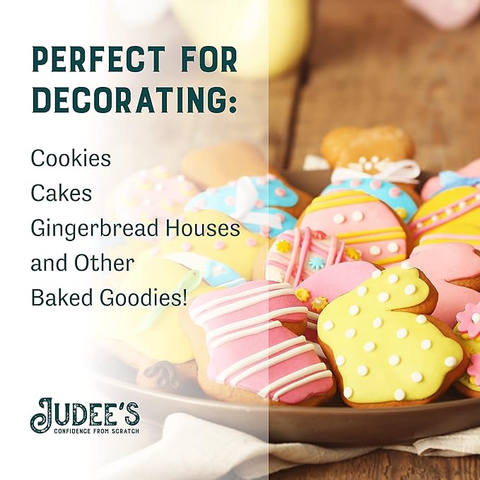 Judee's Royal Icing Mix 8 oz - Frost Cookies Like a Professional - Great for Decorating and Baking - Just Add Water - Non-GMO, Gluten-Free and Nut Free