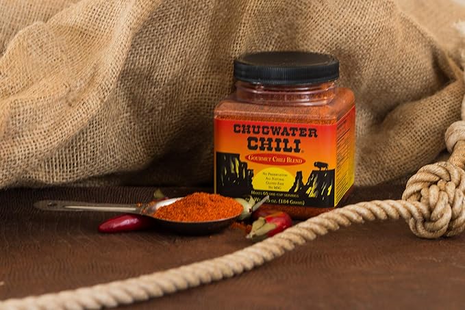 Chugwater Chili | Gourmet Chili Seasoning Mix & Taco Seasoning | 6.5oz Tub | Wyoming State Championship Chili Recipe | Secret Blend 12 Spices | All Natural, Gluten Free, No MSG & No Preservatives.