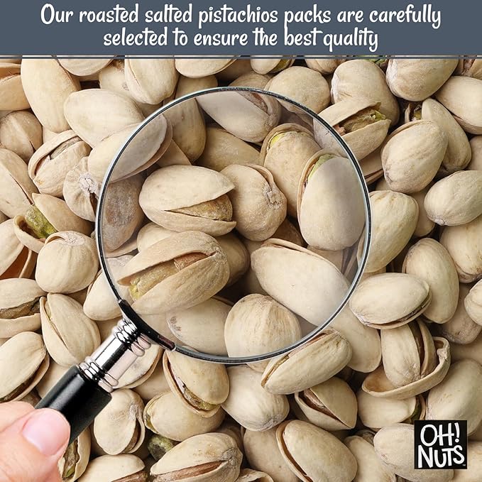 Oh! Nuts Pistachios ??California Roasted Salted Pistachios, 2 LB Bag ??Premium Dry Roasted Nuts, Vegan, Gluten-Free, Kosher Snack