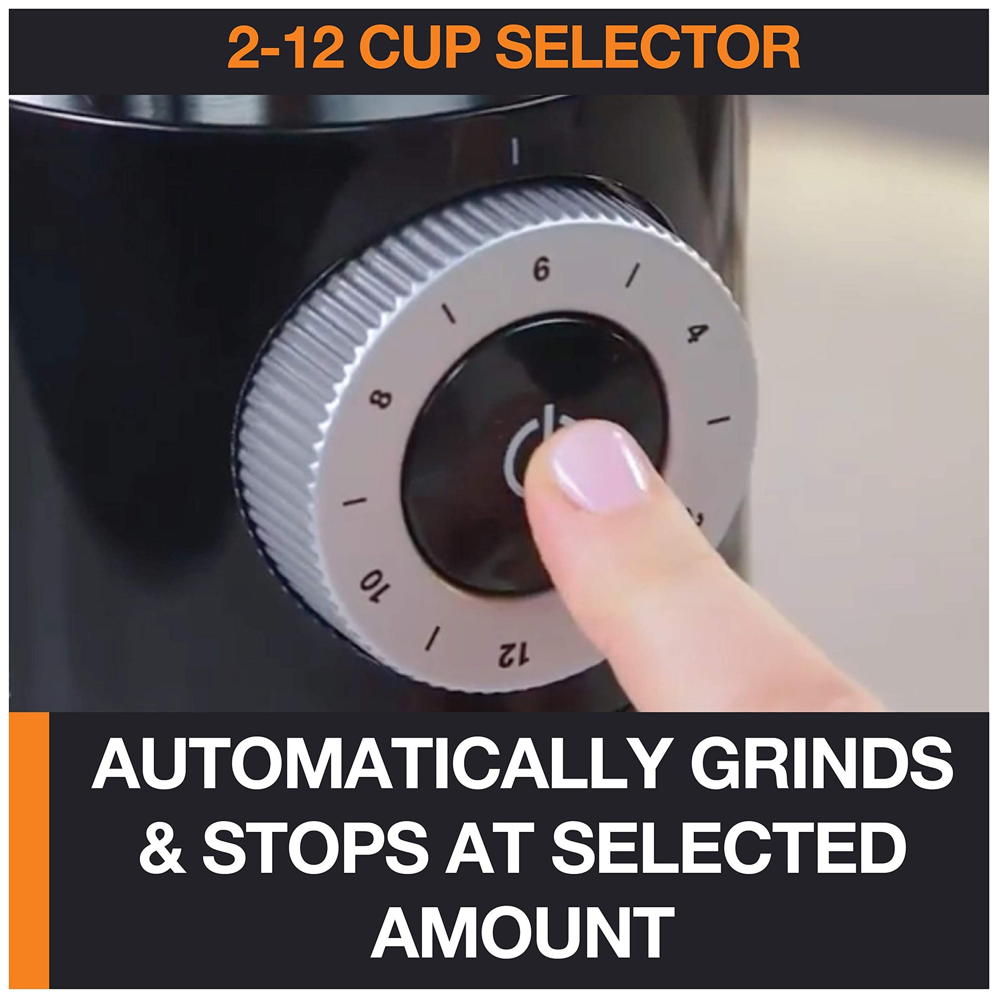 KRUPS Precision Burr Coffee Grinder: 12 Settings, 8 oz Capacity for Drip, French Press, Espresso