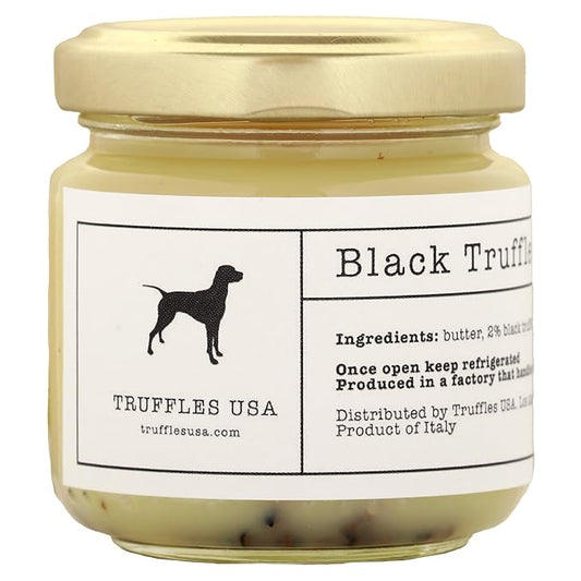 TRUFFLES USA Black Truffle Butter 2.82 oz Jar - Imported from Italy ??Unique Gourmet Recipe Made with Natural Italian Ingredients - A Rich Delicacy Known as the Diamond of the Kitchen