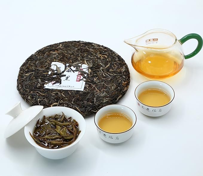 Yunnan Pu'er Tea, 357 Grams, Raw (Ma Hei) Raw PU'ER, Aged Fermented Puerh Tea, Chinese Sheng Black Tea for Daily Drink and Gift