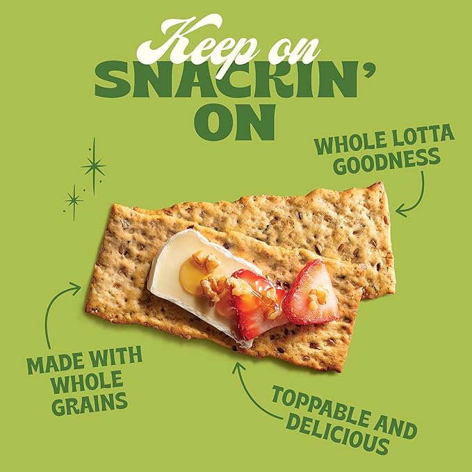 Back to Nature Multigrain Flatbread Crackers, Non-GMO, Vegan Friendly Snack Cracker, Made with Wheat Flour & Whole Grains, Snack Happy, 5oz Box