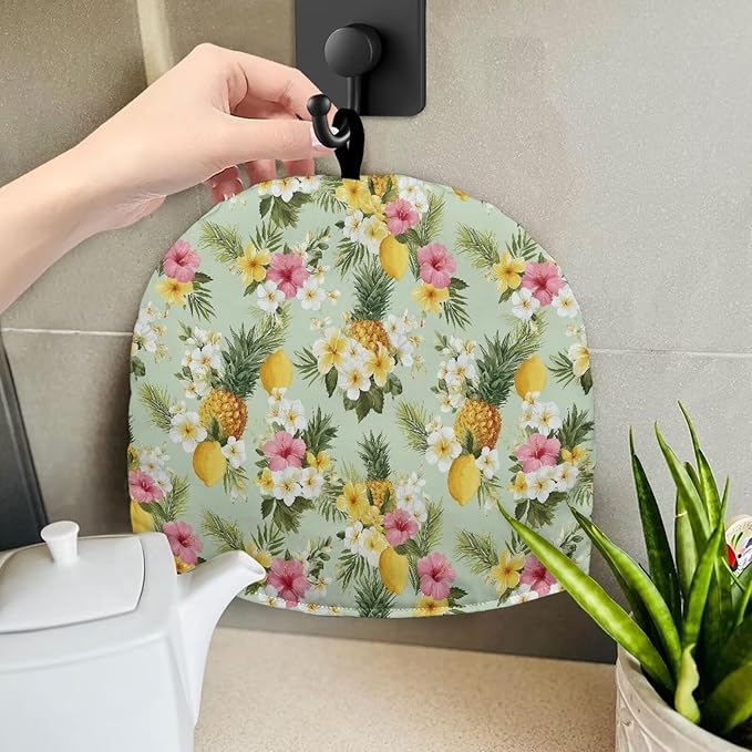 Hawaiian Tea Pot Cover Pineapple Print Teapots Cosy Insulated Tea Cozies Home Kitchen Decoration Teapot Dust Cover Warming Tea Kettle Quilt Creative Gifts for Party