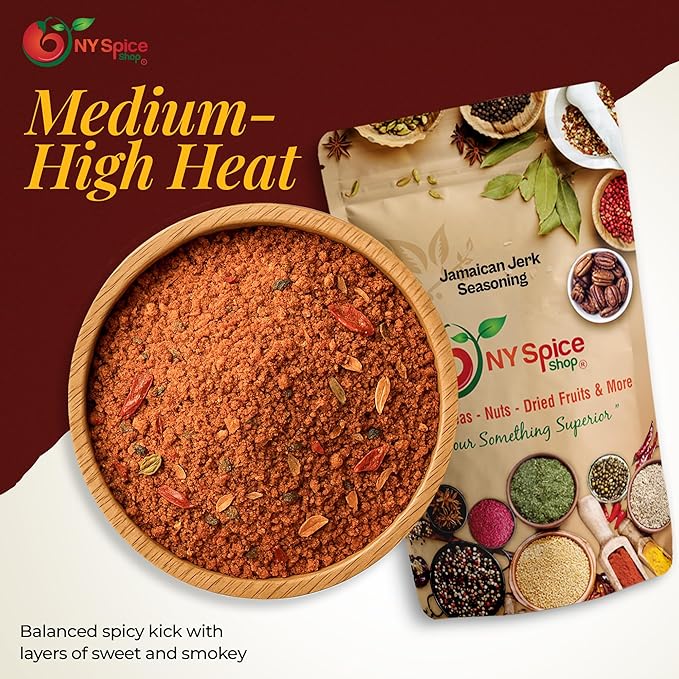 NY SPICE SHOP Jamaican Jerk Seasoning - 6 Ounce Jamaican Jerk Mix Spice Blend for Marinating Chicken, Meat, Beef and Fish - All Purpose Seasoning for Cooking