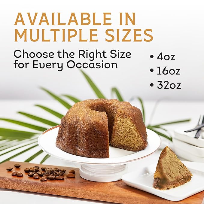 TORTUGA Caribbean Blue Mountain Rum Cake - 32 oz Rum Cake - The Perfect Premium Gourmet Gift for Gift Baskets, Parties, Holidays, and Birthdays - Great Cakes for Delivery