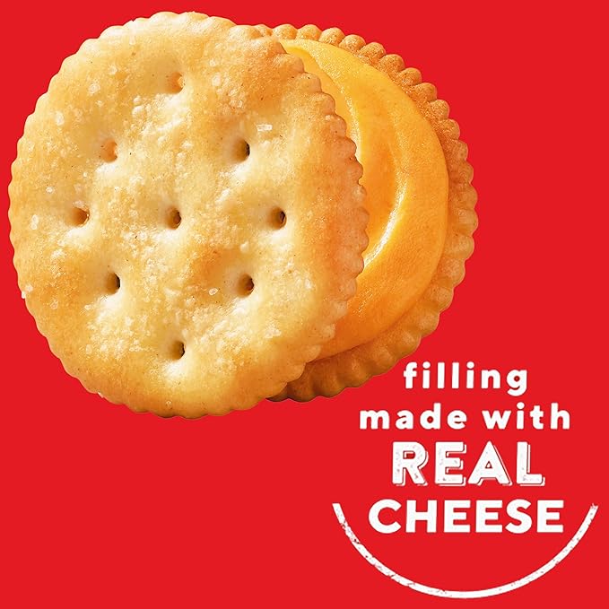 RITZ Cheese Sandwich Crackers, 20 Snack Packs (6 Crackers Per Pack) (Pack of 2)