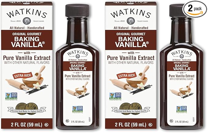 Watkins All Natural Original Gourmet Baking Vanilla with Pure Extract, 2 fl. oz. Bottle, 1-Pack (Pack of 2)