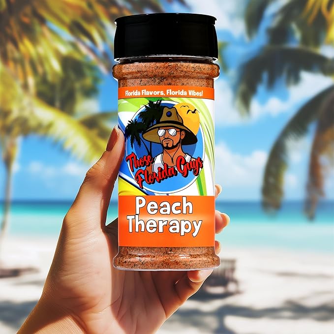 Peach Therapy Seasoning and Rub, 150g - Unique Blend of Sweet Peach, Floral Habanero & Savory Spice - Perfect Grilling & Smoke Seasoning for Pork, Chicken, Fish, Lamb, Fruit & More