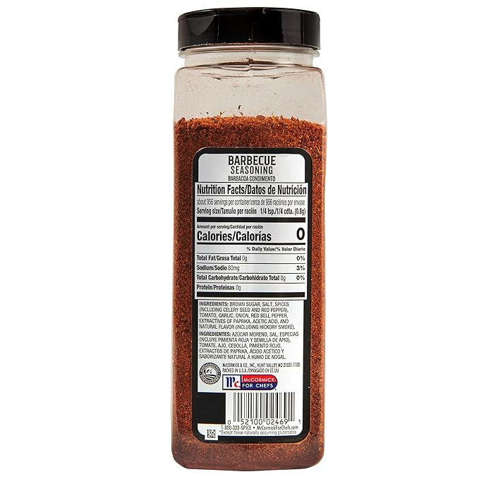 McCormick Grill Mates Barbecue Seasoning, 27 oz (Pack of 6) - Six 27 Ounce Containers of Barbecue Rub, Perfect for Proteins, Vegetables and Fruits