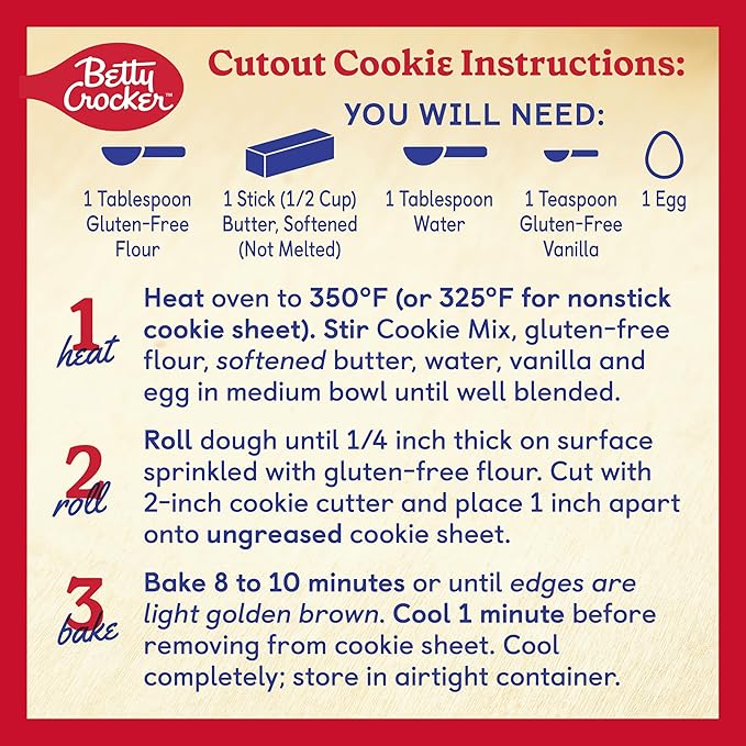 Betty Crocker Gluten Free Sugar Cookie Mix, 15 oz. (Pack of 6)