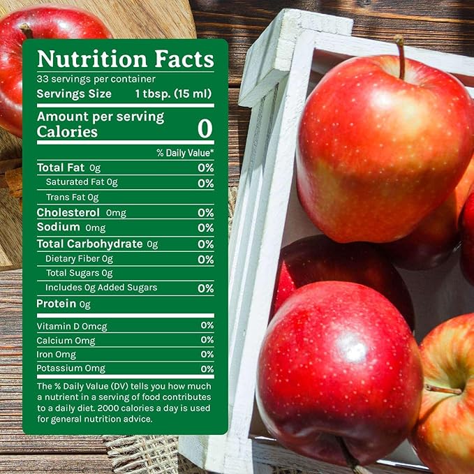 De La Rosa Organic Apple Cider Vinegar, Raw & Unfiltered, Kosher for Passover, Vegan & Gluten Free, Great for Salad Dressing & Marinades, Apple Cider with The Mother, 16.9 Oz (Pack of 2)