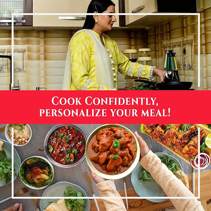 Butter Chicken Makhani, Tandoori Chicken, Beef Vindaloo Indian food spice kits by Flavor Temptations | Home Cook Authentic Indian Food | Organic, Gluten Free, No Sodium (3 Spice Kits)