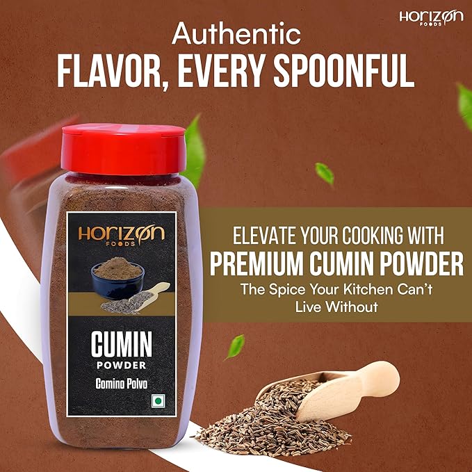 Horizon Foods Premium Red Chili Powder - 200g Indian Spice Blend for Tikka Masala Sauce, Mexican Oregano & Mixed Vegetables. Perfect Seasoning with Guajillo Chiles & Ancho Chili Flakes in Your Indian Spice Box (200g, Ground Cumin Powder)