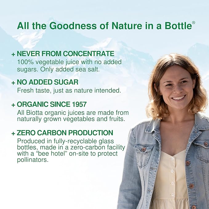 Biotta Organic Sauerkraut Juice - 100% Vegetable Juice for Energy, Immunity & Wellness - Excellent Source of Nutrients - All Natural, Non-GMO, Gluten-Free (16.9 Fl Oz, Pack of 6)