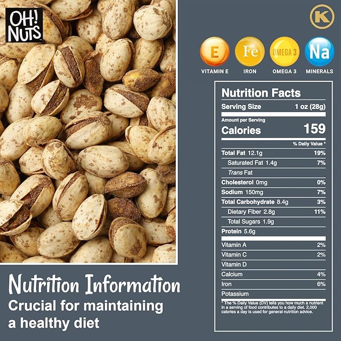 Oh! Nuts Spiced Pistachios with Chili Lemon Flavor, 2 LB ??Bold & Tangy Snack, Tajin-Style Seasoning, Chili Roasted Nuts ??Packed in Freshness-Sealed Resealable Bag