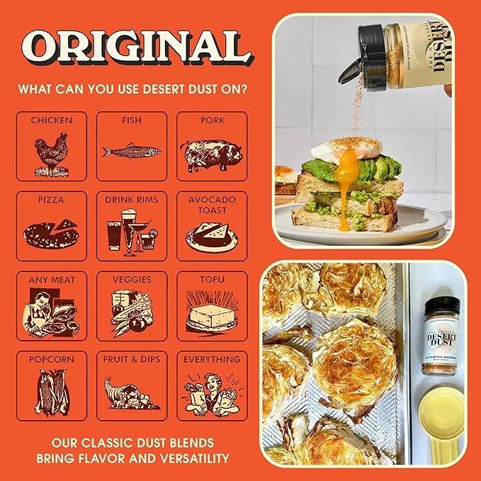 Desert Dust All-Purpose Seasoning ??Smoky, Earthy & Sweet with Organic Date Sugar | Versatile Rub for Steak, Chicken, Fish, Veggies & More | Gourmet BBQ & Grilling Spice Blend (5oz,Original)