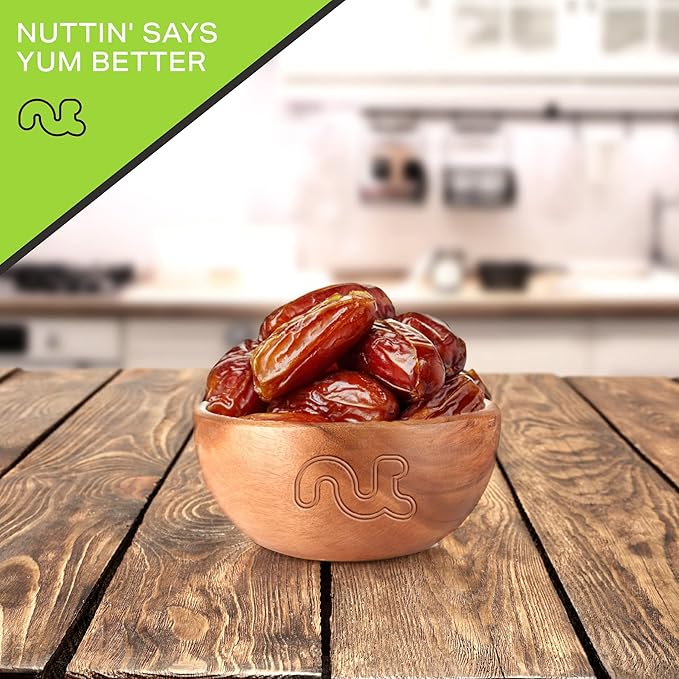 NUT CRAVINGS - Sun Dried Deglet Noor Dates Pitted, No Sugar Added, Unsulphured (16oz, 1 LB) Bulk Dry Fruits Packed Fresh in Resealable Bag - Sweet Healthy Snack, Naturally Grown, Vegan, Kosher