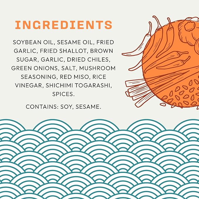Umami Hottie Sweet Heat – A Chunky Chili Oil with Garlic & Miso, Flavor Bomb for Rice, Fried Chicken, Grilled Meats, Veggies & More! | Vegan, Gluten-Free, All-Natural | 6 oz