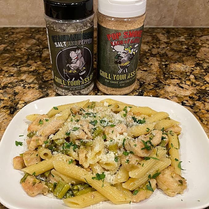 Standard Issue Salt & Pepper by Grill Your As Off - Premium Gourmet Black Pepper & Salt Great for Meat, Poultry, Seafood, Pasta, & Veggies - Use for Marinating - Veteran Owned - 11.5 Oz