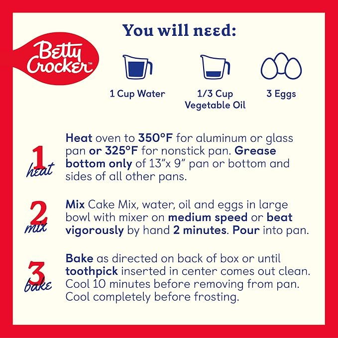 Betty Crocker Delights Super Moist French Vanilla Cake Mix, 13.25 oz