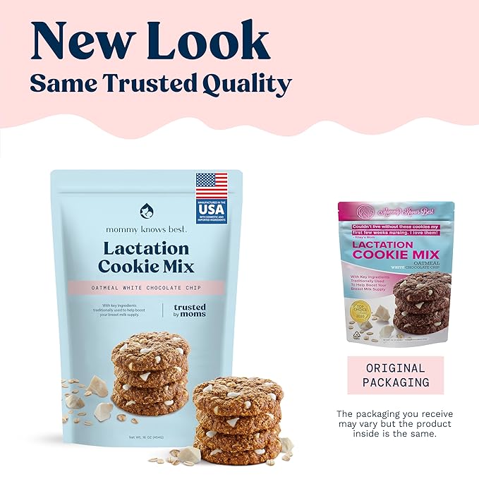 Lactation Cookies Mix - Oatmeal Breastfeeding Cookie Supplement Support for Breast Milk Supply Increase (White Chocolate Chip, 1 Pound (Pack of 1))
