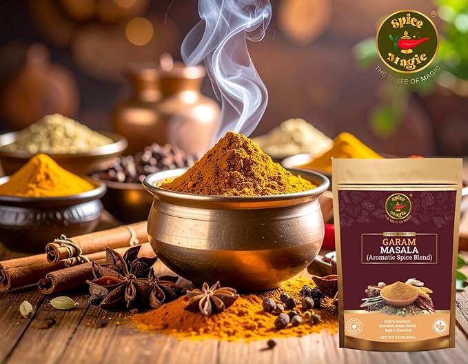 Spice Magic Garam Masala Powder 3.5oz (100g) | Indian Spice Blend | 100% All-Natural, Salt-Free, Vegan, Non-GMO