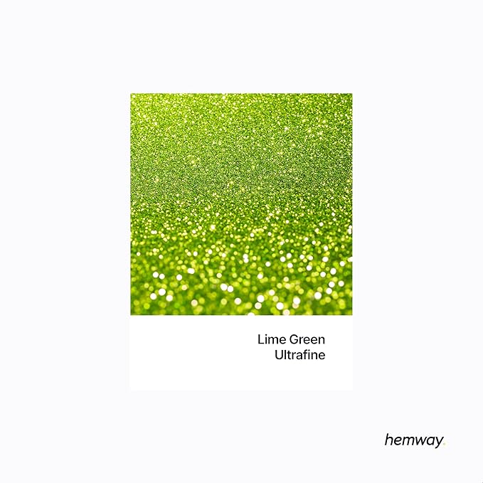 Hemway Premium Glitter Shaker - Lime Green | 130g Ultrafine Metallic Flake Sequins for Resin & Epoxy Crafts | Craft Supplies for Tumblers, Festival, Art