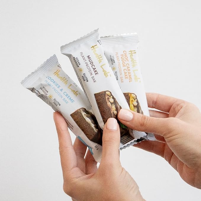 Health Lab - Gluten Free Protein Bars - Choc Caramel Fudge Cake 750 gm - (Pack of 15)