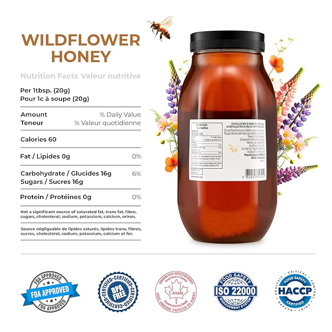 HONIGMA® Marma Wildflower Honey | Authentic Raw Honey from Ukraine | 100% Pure & Unpasteurized | 1000g/35.2oz | May Arrive Crystallized or Partially Crystallized | Pack of 1
