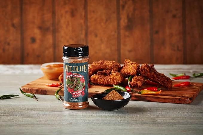 Wildlife Seasonings Rattlesnake Mesquite - Smoky and Bold Grill Seasoning for Steak, Pork, and Chicken, Perfect Dry Rub with Mesquite Flavor for Grilling or Sautéing