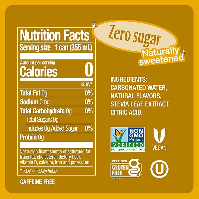 Zevia Zero Sugar Soda, Cream Soda, 12 oz Cans (24-Pack) ??Naturally Sweetened, Non-GMO Project Verified, Gluten-Free, Vegan