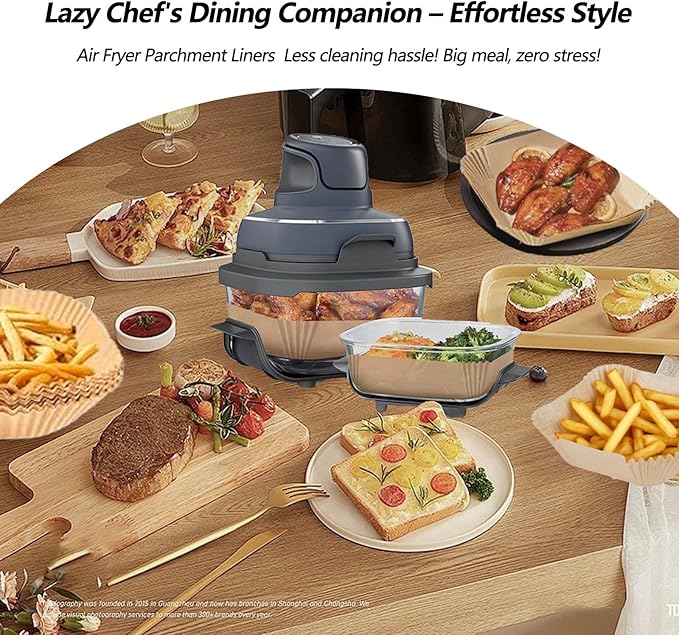 300PCS Air Fryer Liners disposable for Ninja Crispi,Air Fryer Accessories for Ninja Crispi 4-in-1 Portable Glass Cooking System,Ninja Crispi Containers