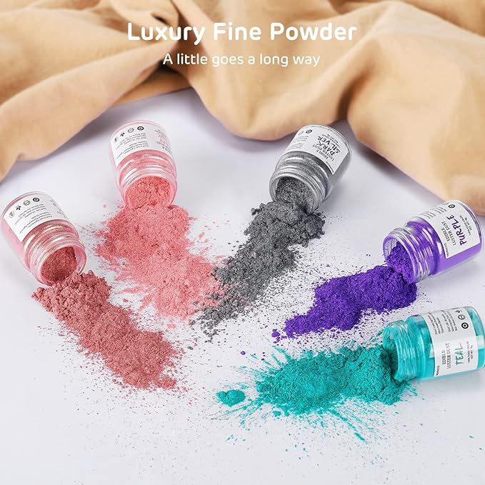Nomeca Edible Luster Dust, 8 Grams Food Grade Shimmer Gold Cake Dust Metallic Food Coloring Powder for Cake Decorating, Baking, Fondant, Gumpaste, Chocolate, Candy, Drinks, Cookies - Purple