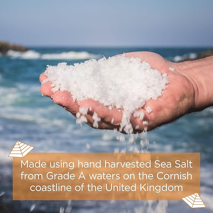 Cornish Sea Salt Really Garlicky Seasoning | Cooking & Hydration | Hand-Harvested in Celtic Waters | 1.9 oz Resealable Tub (Pack of 2)