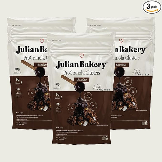 Julian Bakery® ProGranola® Cereal | Chocolate | 10g Protein | Paleo | 2 Net Carbs | Gluten-Free | Grain-Free | 9oz (3 PACK)