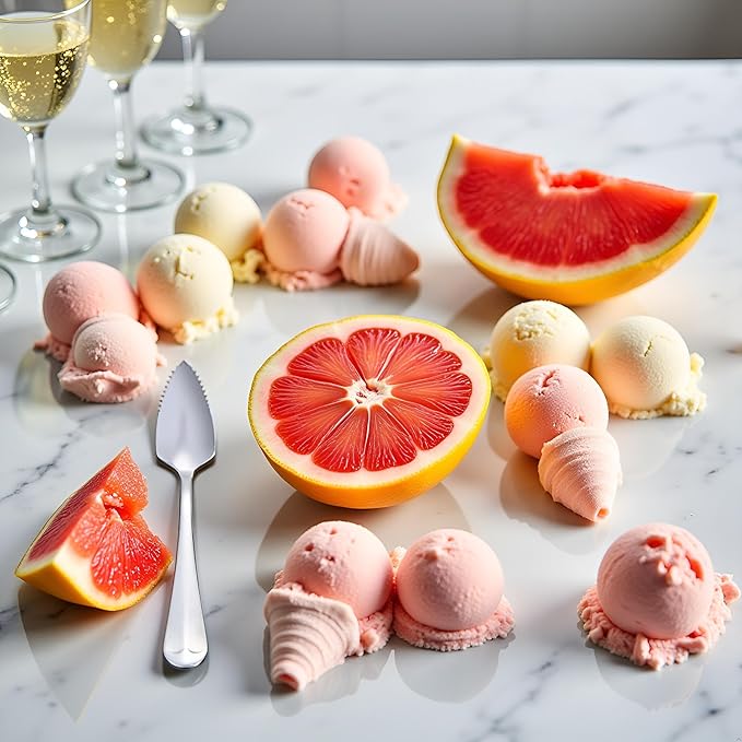 Stainless Steel Grapefruit Spoon For Citrus Fruit Watermelon Dessert Spoon Serrated Edge Ice Cream Dessert Kitchen Coffee Flatware