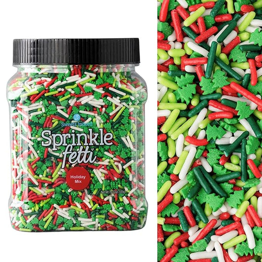 Sweets Indeed, Bulk Sprinkles, 1.3 pounds, Sprinkle Mix, Perfect for Cake Decorations, Baking Ice Cream Cookies Cupcake Topper (Holiday)