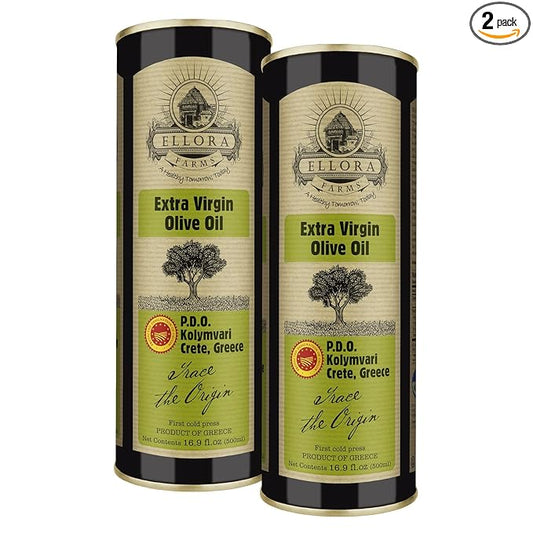 Ellora Farms, Single Estate Extra Virgin Olive Oil, PDO Crete, Greece, Traceable Olive oil, Kosher