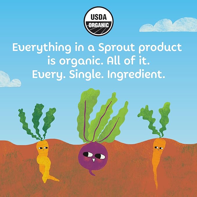 Sprout Organics, Toddler Snacks, Oatmeal Chocolate Chip Waffles, Single Serve Waffles (50 Count)