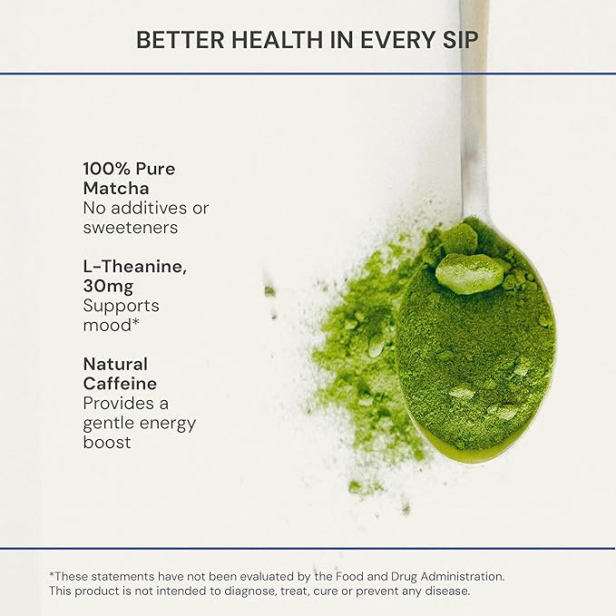 Blueprint Bryan Johnson Matcha Powder ??Ceremonial Grade Japanese Matcha ??Green Tea for Energy & Focus ??Natural Caffeine, Antioxidant-Rich ??30mg L-Theanine- 30 Servings