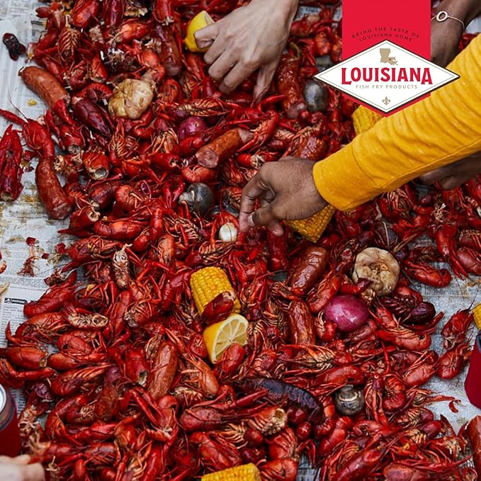 Louisiana Fish Fry Products Crawfish, Shrimp & Crab Boil Seasoning - Spicy & Delicious Seafood Powder Complete Seasoning - Low Salt Cajun Seasoning 4.5 lbs (Pack of 2 Bags)
