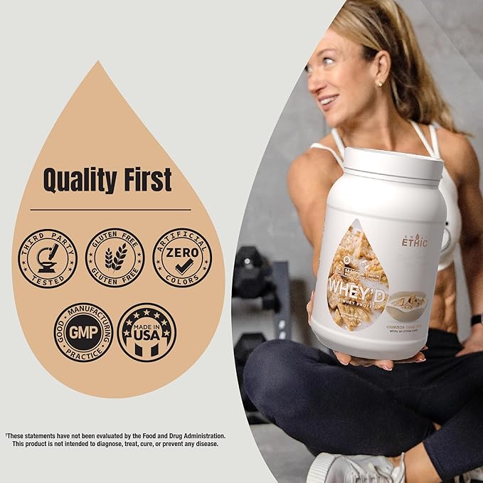 Whey'd Protein Powder, 25 G Whey Protein Blend with Concentrate, Isolate & Hydrolysate, Low Lactose & Digestive Enzymes for Easy Mixing & Smooth Texture, Cinnamon Cereal Milk, 25 Servings