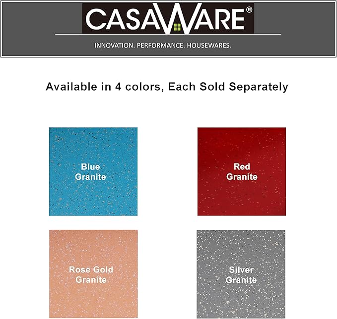 casaWare Grande Lasagna/Roaster Pan 18 x 12 x 3-Inch - Extra Large, Ceramic Coated NonStick (Red Granite)