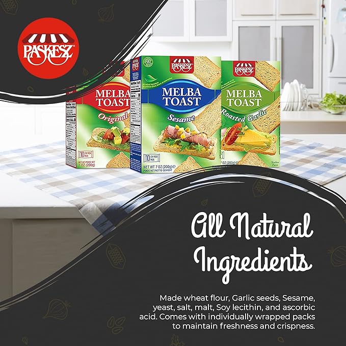 Only Kosher Candy Melba Toast Snack Crackers, Variety Combo (Pack of 3)