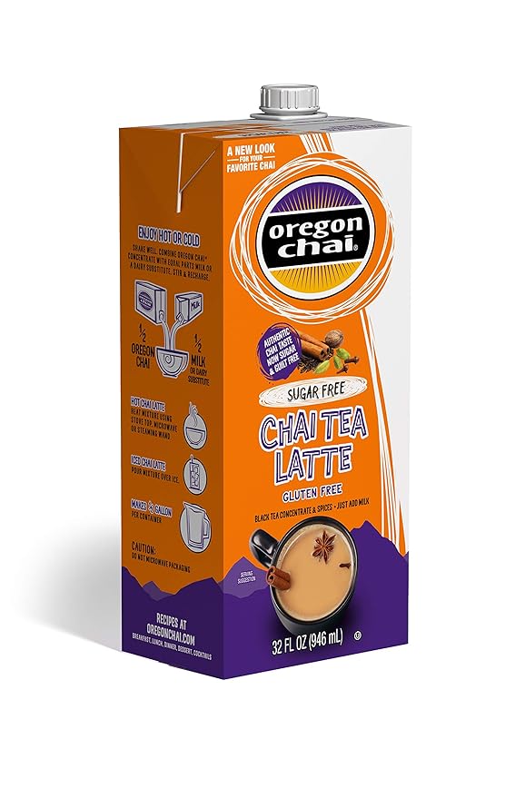 Oregon Chai Sugar Free Chai Concentrate, 32 Fluid Ounce (Pack of 1)